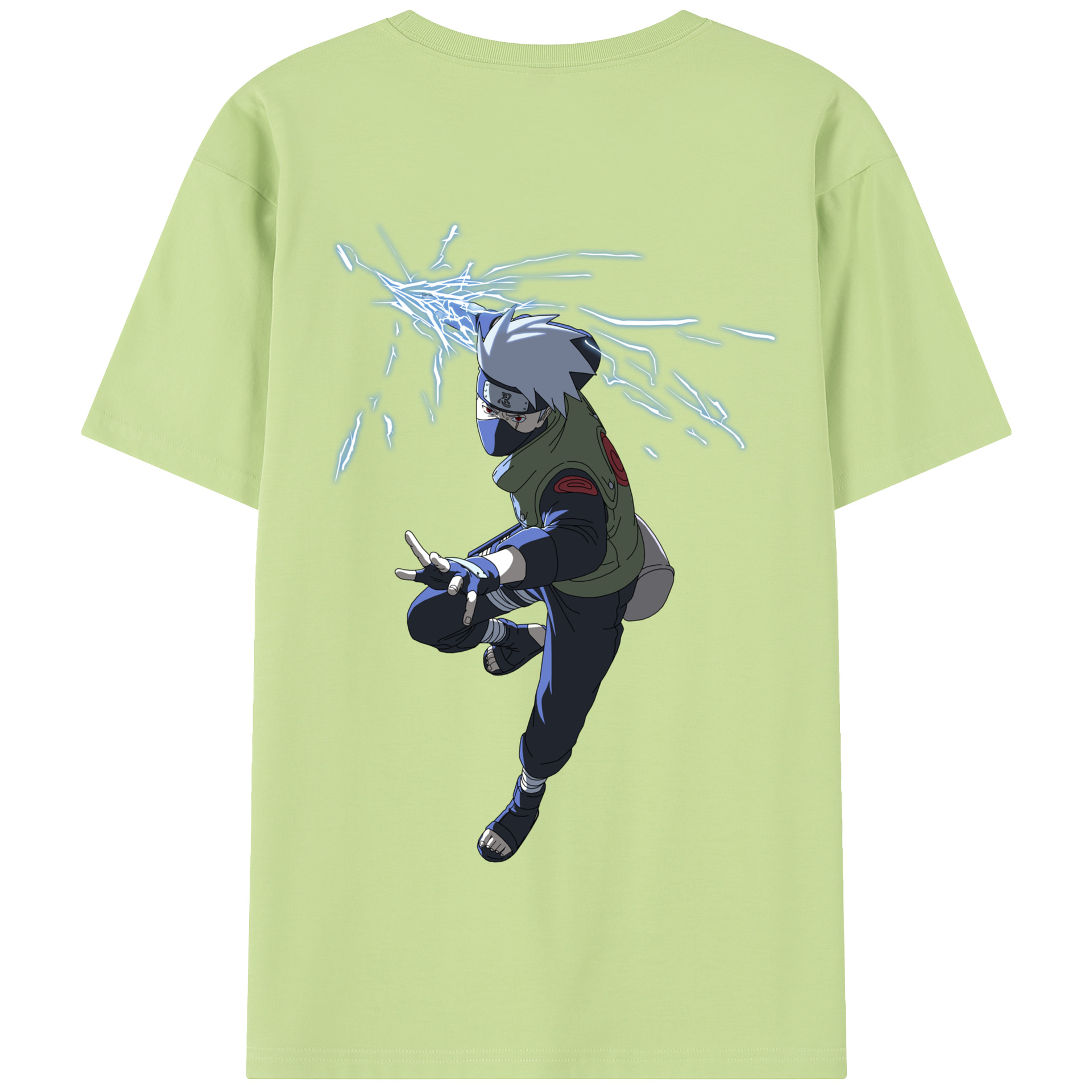 （画像用） NARUTO -ナルト- はたけ カカシ Hatake Kakashi 綿100％半袖Tシャツ（背面プリント）